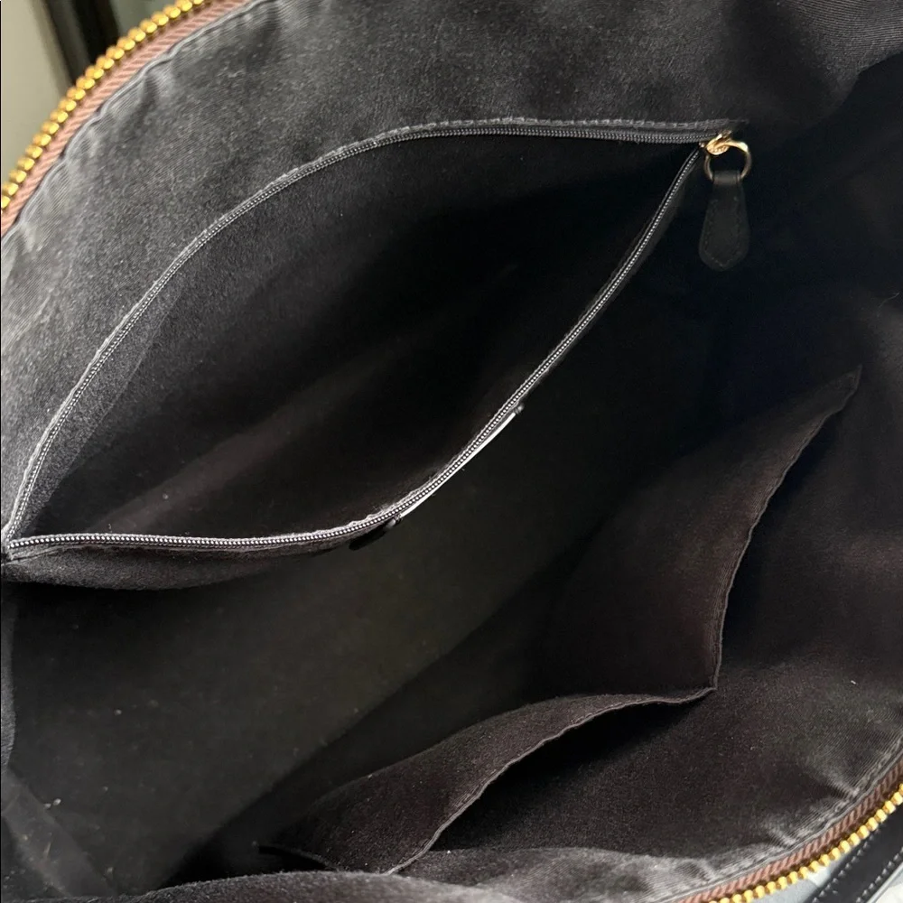 Coach Brown and Black Signature Tote with Gold Hardware - Picture 4 of 7